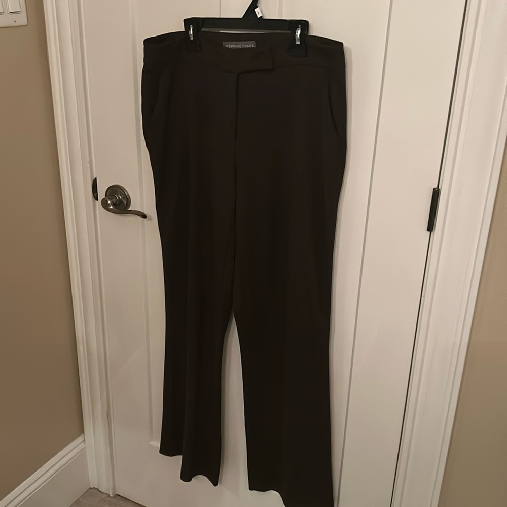 Josephine Chaus zip-front Brown Pants, size 8